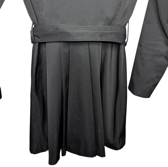 Banana Republic Petite XS Black Classic Trench Coat Belted Tailored - Picture 10 of 14